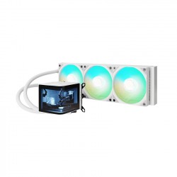 Tản nhiệt nước TRYX PANORAMA ARGB 360 WHITE (Màn AMOLED 6.5/Bơm ASETEK 8)